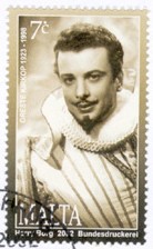 Postzegel van Oreste Kirkop als de Duke in Rigoletto